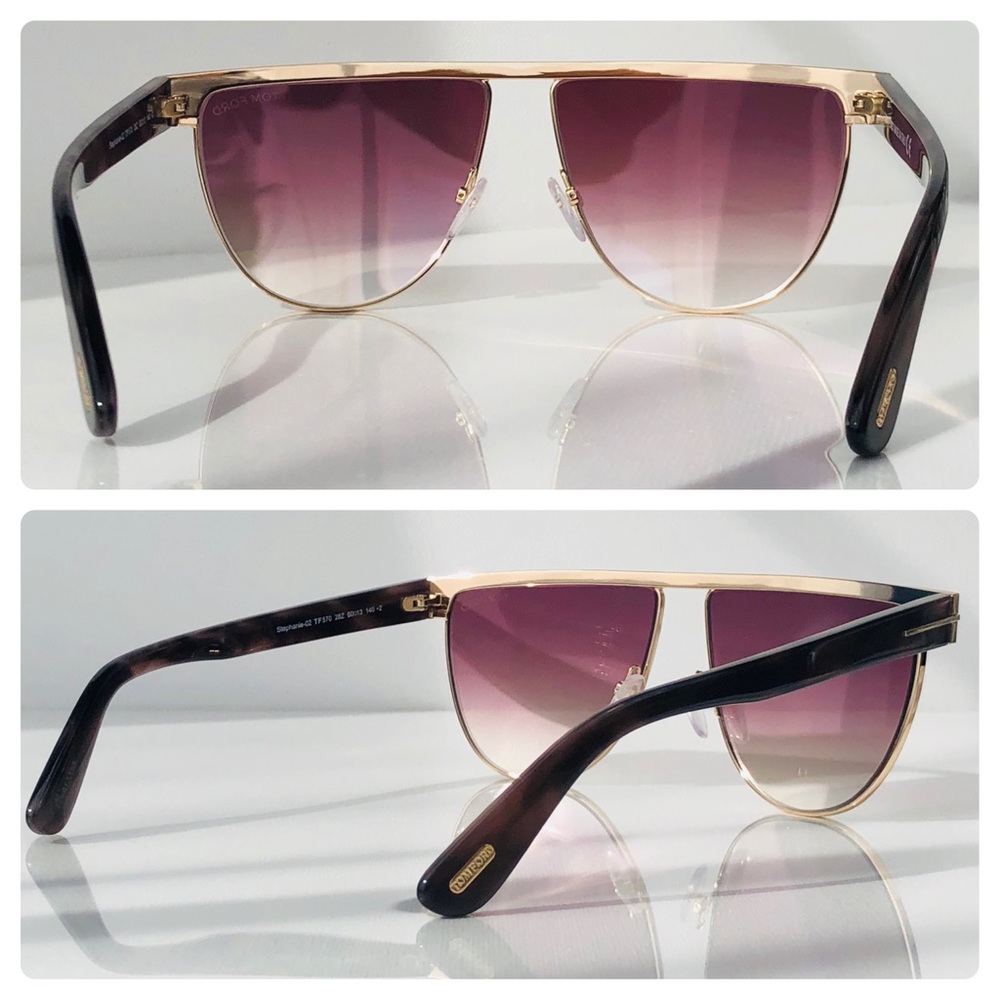 New Tom Ford Stephanie-02 Aviator Sunglasses - Picture 6 of 16